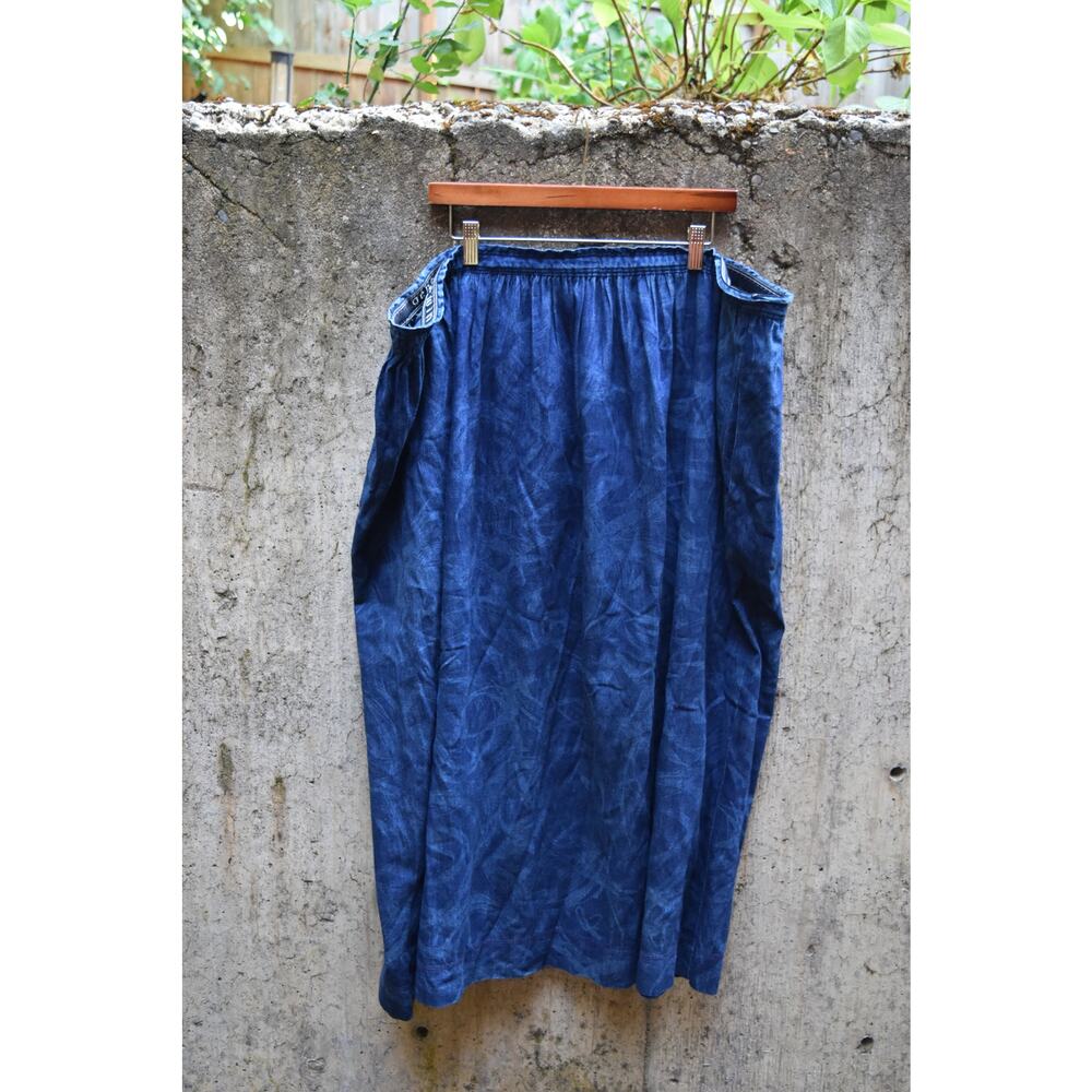 Gene Ewing for BIS Woman Vintage Elastic Waist Long Skirt